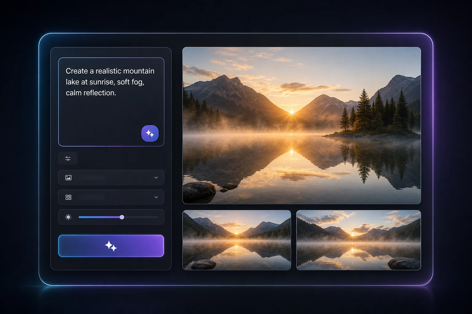 HaiSnap AI image generator creating a realistic image from an English prompt