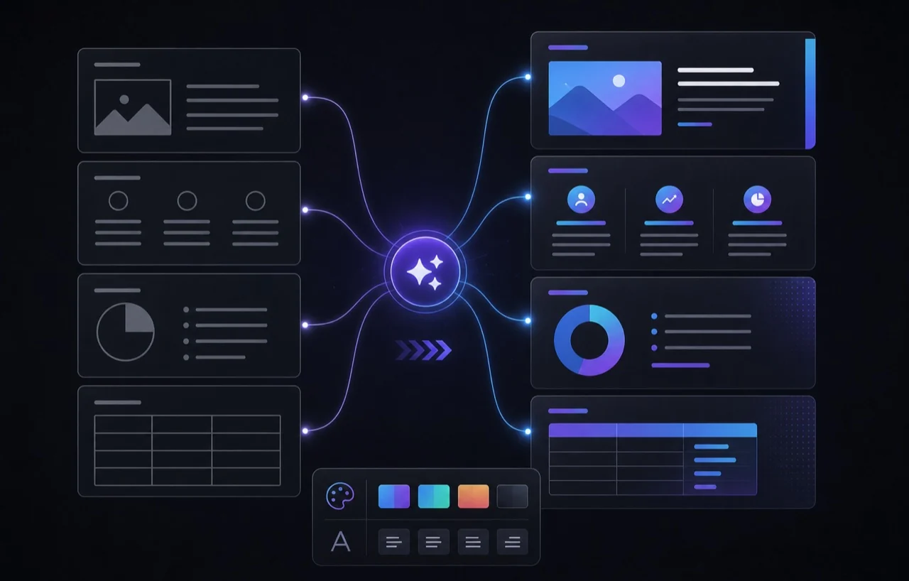 AI slide maker automated styling layouts