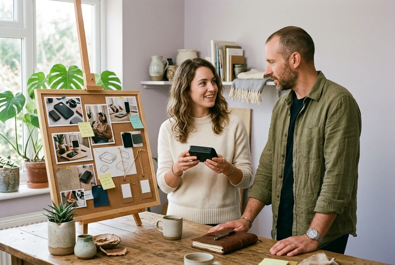 Startup founder and advisor validating market assumptions against product prototype